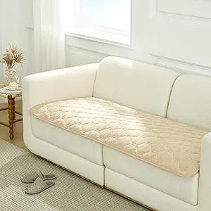 COZY KISS Dog&Cat Cooling Couch Cover, 27.5x59.0 Inch Waterproof Pet Pad, Q-Max > 0.4 Cool-Tech Fabric, Beige