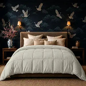 HomeSmart King Size Weighted Comforter 30 lbs, 3X More Fluffy Than A Weighted Blanket, Soft Plush Fabric, Also Fits California King Beds, Grey