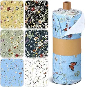 60 Pack Reusable Cleaning Cloths Washable Cotton Kitchen Dish Towels for Home Party Supplies Bulk, 9.84x11.81in (Rich Flowers)