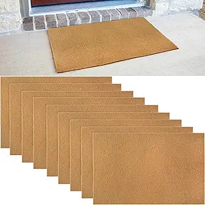 9 Pack Coir Doormats, 30x17 Inch Artificial Blank Door Mats for Crafting, Plain Door Mat for Painting, Welcome Mats for Indoor/Outdoor Use, Front Porch, Entryway, Non-Slip Rubber Backing