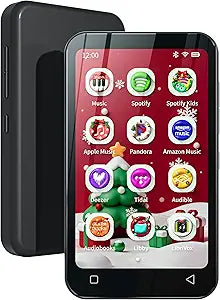 TIMMKOO 80GB Kids MP3 Player with Bluetooth, Parental Controls, Pre-Installed Spotify, Audible, 4" WiFi MP4 Music Player(Black)