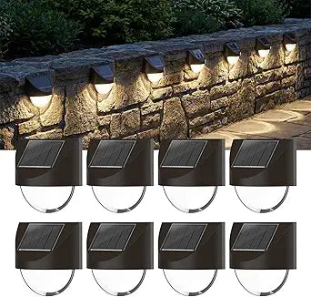 Solar Step Lights Outdoor, Solar Powered Stair Lights Outdoor Waterproof for Front Step, Yard, Patio, Porch, Fence and Deck Decor (8)