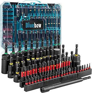 80PSC Magnetic Impact Nut Driver Set - Metric & SAE with Socket Adapters, Wing Nut Driver, Bit Holder, Universal Sockets, Quick Release Extension, Power Bits, 1/4'' Quick Change, Storage Box