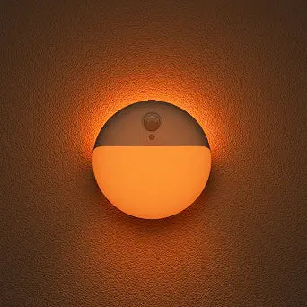 YUNLEX Small Motion Sensor Amber Night Light Battery Operated, Toilet Light