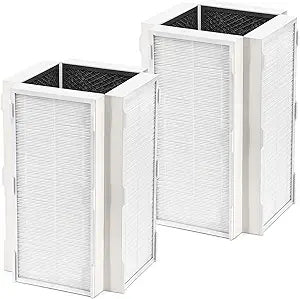 CAP-1000FPK Filter Replacement Compatible with Cuisinart CAP-1000 Air Puri-fier for Home/Large Room H13 HEPA Filter, 2-Stage Filter CAP-1000FPK H13 True HEPA Aotivated car-bon Combine Filter, 2-Pack