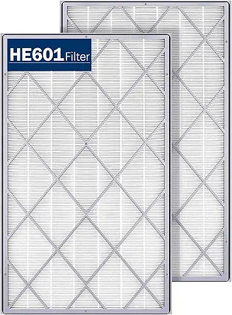 HE601 True HEPA Replacement Filter Compatible with Shark Air Purifier 6 Fan Model HE601 HE602 3-IN-1 HE6FKPET H13 True HEPA for Shark HE601 Air Purifiers