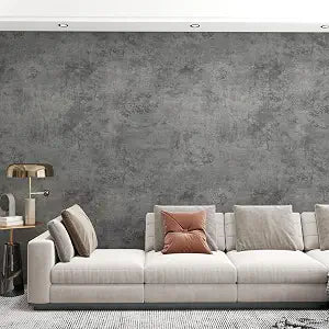 Gray Concrete Wallpaper Peel Stick Matte Thick 16x354 inch Cement Contact Paper for Countertop Waterproof Oil Proof Self Adhesive Furniture Stickers Kitchen Counter Shelf Liner Wall Vinyl Decorative