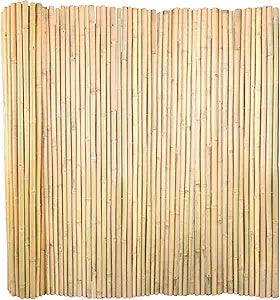 Natural Bamboo Fence 3ft H x 8ft L x 0.7In D, Eco-Friendly Privacy Fence for Outdoor Wall, Garden, Yard, Pool, Patio, Decorative Bamboo Fencing