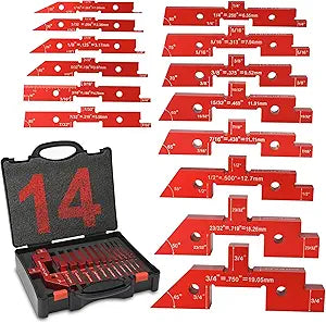 14P Setup Blocks for Woodworking to Router Table Height/Angle Gauge