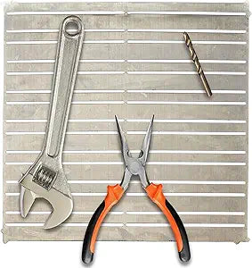 Kings County Tools Magnetic Tool Holder - 12x12in Garage Organization Panel - Magnetic Board Garage Shelving Tool Organizer Storage Rack - Wall Mount Magnetic Tool Holder Strip Panel for Workshop