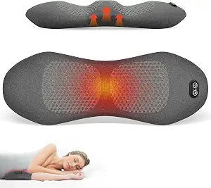 Smooth Spine Triple Fusion Back Massager with Heat, Lower Back Massager Vibration & Traction -Memory Foam Back Massager for Pain Relief deep Tissue