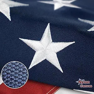 American Flag 4x6 FT 600D Outdoor TearProof Series, USA Flag 4x6 FT 600D Nylon, Sturdy American Flags 4X6 for Outside Longest Lasting, High Wind Fade Resistant US Flag Embroidered Stars, Brass Grommets, Sewn Stripes