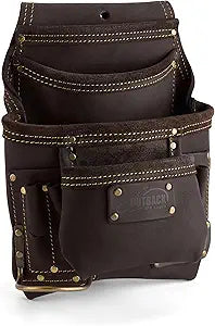 Ox Pro Full Grain Leather Tool Pouches - Made with Double Stitching and Rivet Reinforced Pockets