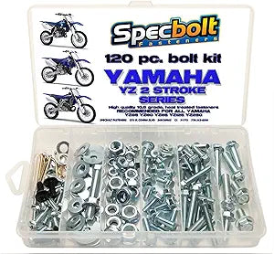 Specbolt Fasteners 120pc Bolt Kit Fits: Yamaha 2 Stroke YZ 80 85 125 250 Model Series YZ80 YZ85 YZ125 YZ250