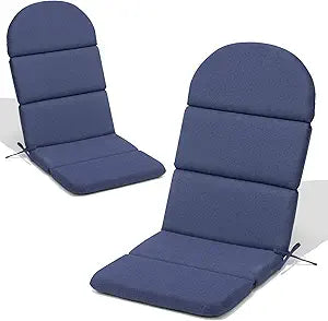 Crestlive 50x19.6 Inch Adirondack Chair Cushion Set of 2, Water Repellent, Fade Resistant, High Back Outdoor Rocking Chair Cushion for Patio, Sky