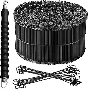 2000 Pcs Reinforcing Steel Bar Ties 4 Inch 16 Gauge with Automatic Twister Tool
