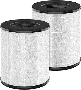 Replacement Filter Compatible with Tenergy Renair TAP01, Cool-Living CL-6070A, Beaba, Tredy Air Purifier TD-1300, 3-in-1 H13 True HEPA Filters w/Activated Carbon, White 2-Pack