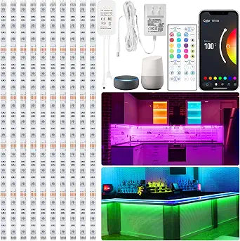 maylit 10 PCS 20in Smart RGB Under Cabinet Lights Kit