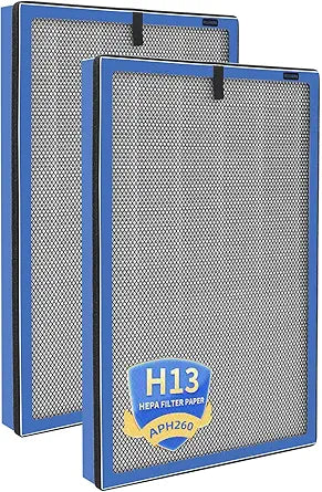 APH260 Replacement Filter Compatible with Pure Morning APH260 APH320 Air Purifiers,3-In-1 HEPA Activated Carbon(2-Pack)