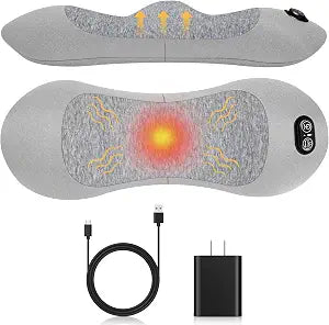 Triple Fusion Back Massager with Heat, Vibration & Air Traction for Sciatica Pain Relief, Spine Decompression Deep Tissue Massager for Lower Back Pain, Office Chair and Home Use