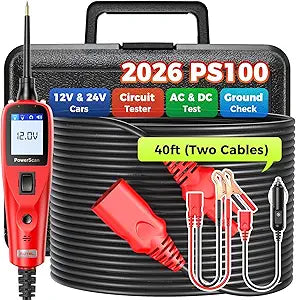 Autel PowerScan Automotive Circuit Tester: 2026 Power Circuit Probe Tool, 12-24V Electrical Short Open Breaker Circuit Finder, AC/DC Current Resistance, Duty Cycle, 20FT Extension Cord for All Cars