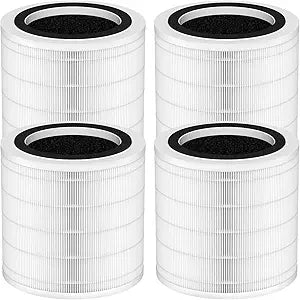 4 Pack H7126 Replacement Filter Compatible with GoveeLife Mini Air Purifier, 3-in-1 H13 True HEPA Filters H7126 for Govee Air Purif-ier, Replace Part# H7126-RF