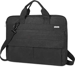 LANDICI Laptop Bag Carrying Case 15.6 Inch with Shoulder Strap, Slim Waterproof Computer Sleeve Cover Compatible with MacBook Pro 15/16, 15-16 Inch HP Acer Dell Lenovo ASUS Laptop, Black