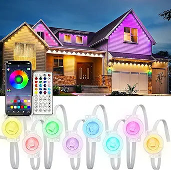 Permanent Outdoor Lights, RGB IP67 Waterproof Eaves Lighting, Smart LED Outside House Lights with App/Remote Control for Halloween, Christmas Decor, Holiday, Party, Daily, All Year-Round (500FT)