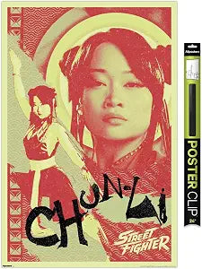 Trends International Street Fighter (2026) - Chun Li Wall Poster, 34L x 22.4W, Premium Poster & Clip Bundle