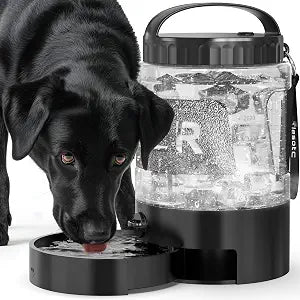 lesotc 95OZ Large Dog Water Bottle,Portable Travel Water Bowl for Dogs Camping Hiking Traveling Beach Park Accessories,Dog Water Bowl Dispenser with Pull-Out Drinking Bowls,Leak Proof Pet Water Bottle