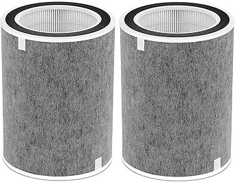 HP200 Air Purifier Filter With True HEPA Compatible For Shark HP200 Series HP202 HP201, HP302 & HC502 Air Purifier MAX, Replace Part #HE2FKBAS, HE2FKBASMB(2 Pack)