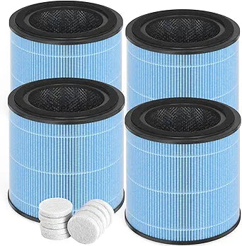 AP0601 Replacement Filters Compatible AIRTOK Purifier, 4-in-1 HEPA Filters, AP0601-RF 4 Pack (with Extra 10-Pieces Aroma Pad)