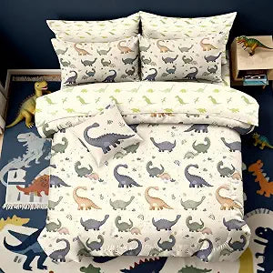 Bodhi for Love Boys Dinosaur Bedding Sets Twin,Twin Bedding Sets for Boys Super Soft Microfiber All Season Kids Dino Comforter Twin 6 Piece