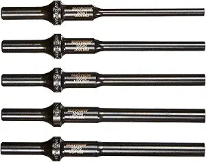 Mayhew Tools 32040 Pneumatic Pin/Drift Punch Set, 5-Piece, Black Oxide Finish