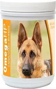 Healthy Breeds German Shepherd Omega HP Fatty Acid Skin and Coat Support Soft Chews 90 Count