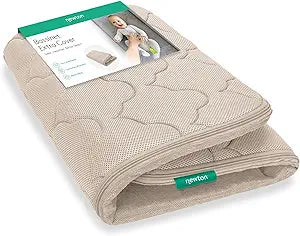 Newton Baby Extra Bassinet Cover, Breathable Safety, Removable Dual-Layer Cover, Completely Washable, Non-Toxic Cotton, Sandstone (Cover ONLY) Compatible ONLY with Newton BASSINETS