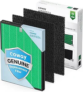 Coway Airmega 150 Genuine Air Purifier Replacement Filter Set, HEPA Filter and Active Carbon Filter, AP-1019C-FP
