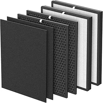 IC-4524 Replacement Filter Compatible with InvisiClean Claro Air Purifier IC-4524, for Home Large Room, Bedroom, True HEPA + Activated Carbon Replacement Filter with Pre-Filter, 2 Sets