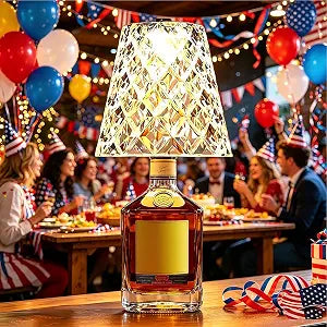 Wine Bottle Lamp Crystal Clear