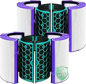 TP04 Replacement Filter for Dyson HP04 TP04 DP04 TP05 DP05 Air Puri-fi-er, 2 Stage 360┬░ Pure Cool Fan Combi Glass HEPA Filter & Activated Carbon Filter (Not for HP07 TP01 TP02 TP07 HP09), 2 Pack