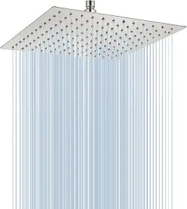 Midanya Square Rain Shower Head,High Pressure,Brushed Nickel 10 Inch