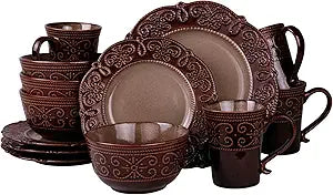 Elamas Salia 16 Piece Stoneware Dinnerware Set