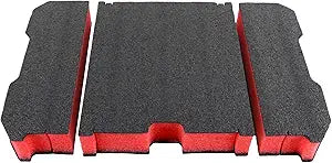 Foam Inserts Compatible with 8424 Series Tool Box, 60mm Customizable Red & Black Foam Inserts, DIY Cut-to-Fit Protection