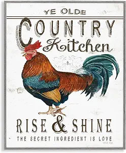 Country Kitchen Rustic Phrase, 16 x 20 Inch Framed Gicle Print