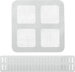 uxcell 200 Pcs Disposable Floor Drain Cover, Self Adhesive Shower Hair Catcher, Mesh Shower Drain Cover Sticker for Bathroom Kitchen Bathtub Laundry, Gray