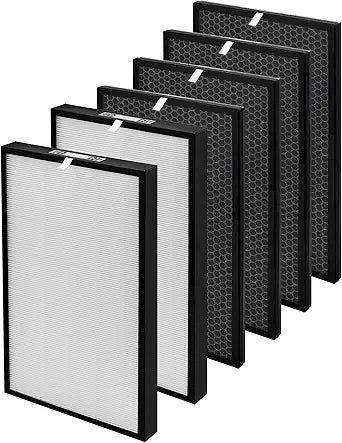 6 Pack 5000 Replacement Filters for Air Doctor 5000 Series Air Purifier, Includes 2 Efficiency + 4 VOC Units(Not Compatible with 5500 Series)