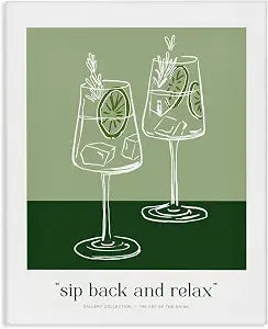 Stupell Industries Citrus Cocktail Quote, 16 x 20 Inch Canvas Wall Art