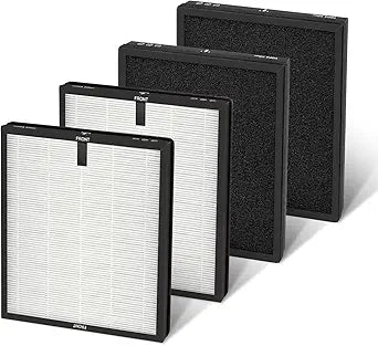 (4 Pack) HAP603 Replacement Filters for ECOSELF HAP603, HAP603WF Air Purifier, HAP603 3-IN-1 Activated Carbon Filter, High-Efficient Filtration for Home # RFHAP603