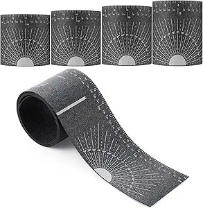 4 Piece Flexible Pipe Measuring Tool - Pipe Wrap Around for 1" to 48" Pipes, Fits Curved/Irregular Pipes Industrial-Grade, Portable Ruler for Plumbers & DIY (392 )