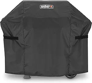 Weber Premium Outdoor Grill Cover, Black  WaterResistant Cover for Spirit 300 Series & Spirit 400 Series 4Burner Gas Grills, (Spirit 3Burner Pre2025, See Compatibility)